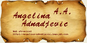Angelina Adnađević vizit kartica